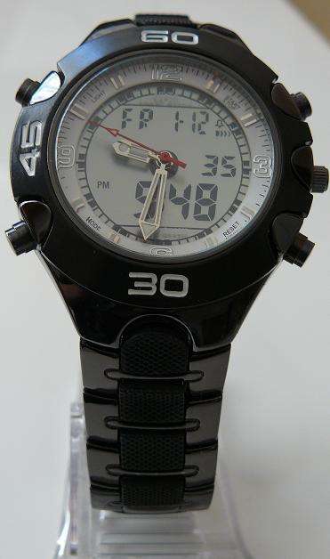 BLACK QUARTZ SPORT WATCH (Light, Stop watch and Alarm)