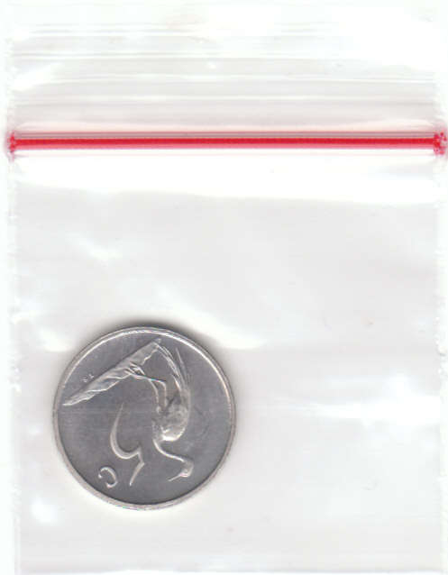 THE SCARSE 1989 PROOF 5c IN ZIP LOCK BAG