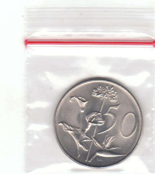 1969 ENGLISH PROOF 50c IN ZIP LOCK BAG