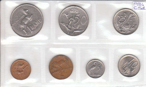 1984 Curcilated coins Sealed in mint pack 1c to R1