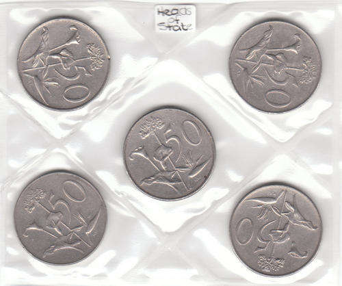 Complete set of Heads 50c