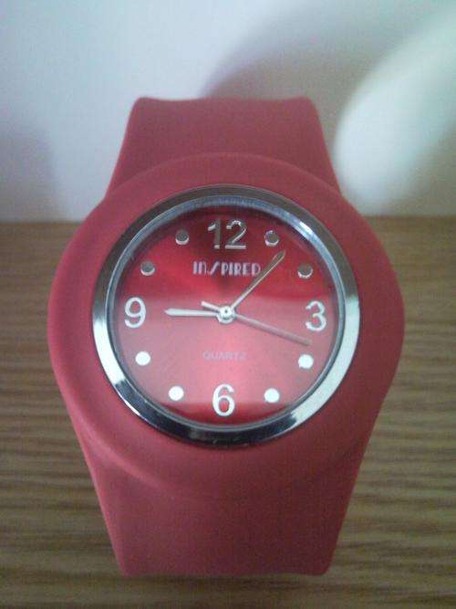 THE NEW INSPIRED SLAP WRIST WATCHES.....SLAP IT ON!!!!!!(RED)CLICK ON MY LINK FOR OTHER WATCHES