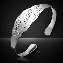 Designer Stainless Steel Open-Ended Scalloped Bracelets
