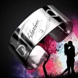 Designer Stainless Steel Broad Bracelets(Choose your design and engraving)