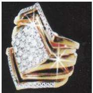 START XMAS SHOPPING !! Designer Gold Fusion  Ladies Wedding Ring 18ct EP Gold !!!