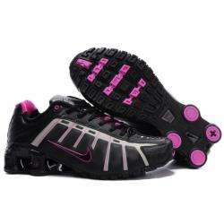 NIKE BLACK AND PINK SHOX