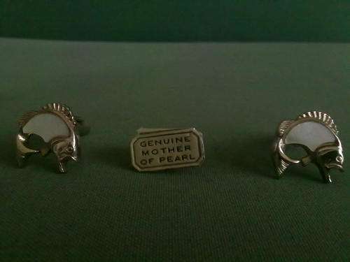 Cufflinks, genuine mother of pearl made by Shields