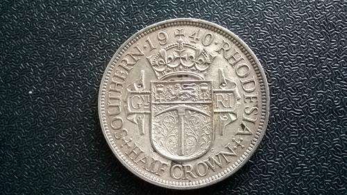 1940 Rhodesia half crown 92.5% silver