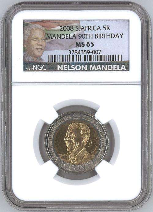 MS65 R5 2008 Mandela-90th-Birthday x 5 Special