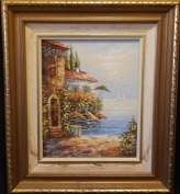 Oil Painting By Omar In Frame (+- 32x37x3.5cm Square)