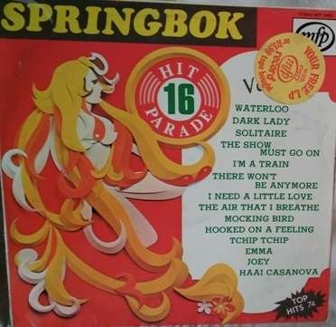 LP - Springbok - Hit Parade 16 - Top Hits 74 (+-31 x 31cm Square)