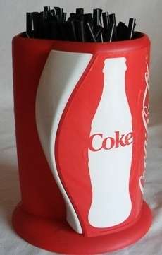 Coca Cola Plastic Straw Holder