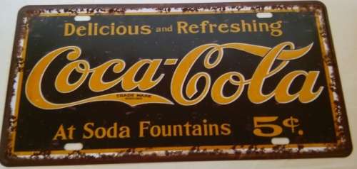 Coca Cola Number Plate