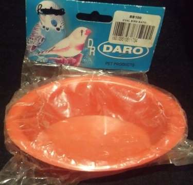 Daro - Orange Oval Bird Bath