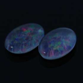 1.23 Ct. Black Opal Triplet (Pair)