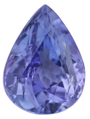 -CERTIFIED!!!- 0.76 Ct. TANZANITE Intense Bluish Violet Pear(Value: R3800) - R1-Start!!! -