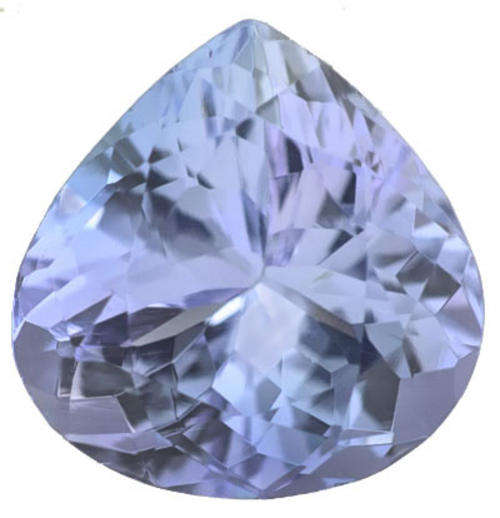 1.24 Ct. Certified!- Clean TANZANITE light Violetish Blue Pear Cut (R8120)
