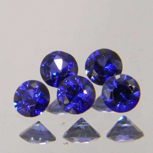 5 Pcs 3 mm Round Natural Royal Blue SAPPHIRE From Madagascar - 1R START!!!