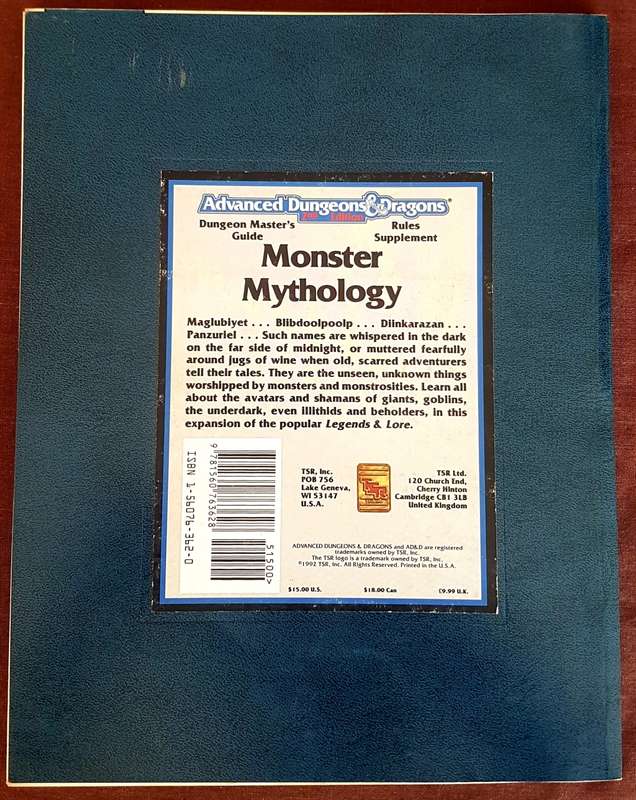 Advanced Dungeons & Dragons 2nd Edition Monster Mythology