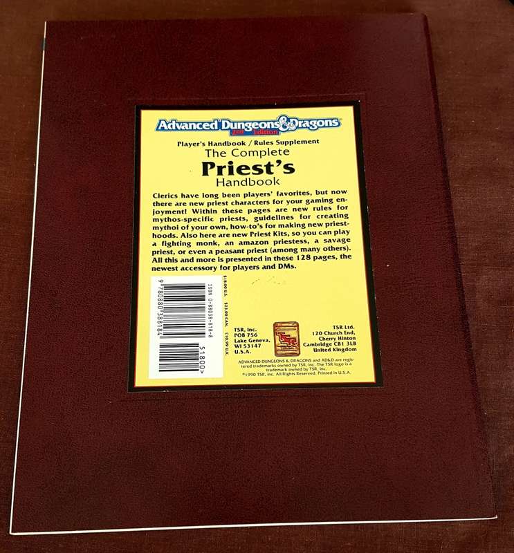 Dungeons and Dragons The Complete Priest`s Handbook