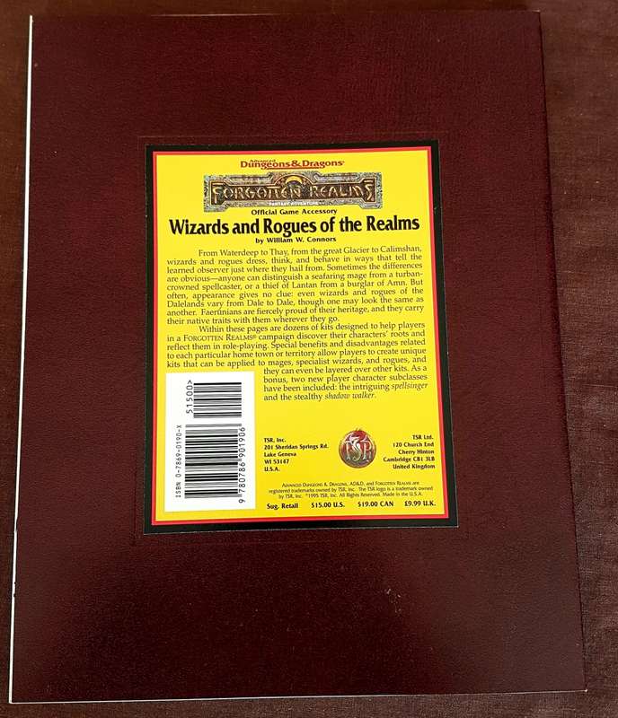 Advanced Dungeons And Dragons Forgotten Realms: Wizards And Rogues Of The Realms