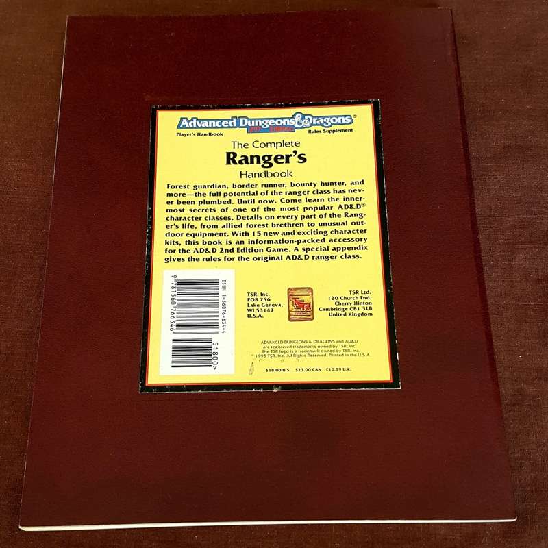 Complete Ranger`s Handbook Advanced Dungeons & Dragons