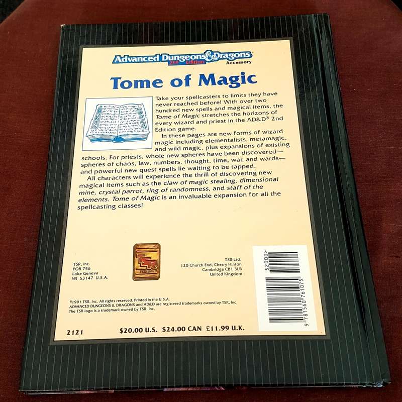 Tome of Magic Advanced Dungeons & Dragons