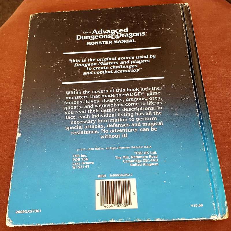 Advanced Dungeons & Dragons Monster Manual