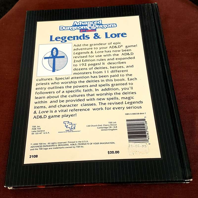 Legends & Lore Advanced Dungeons & Dragons