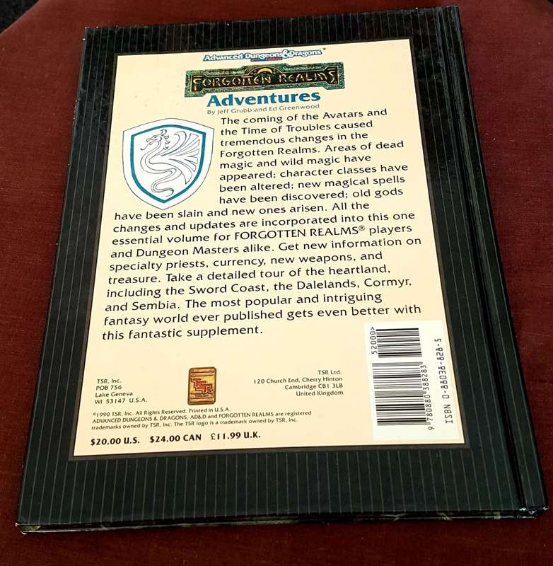 Forgotten Realms Adventures Advanced Dungeons & Dragons