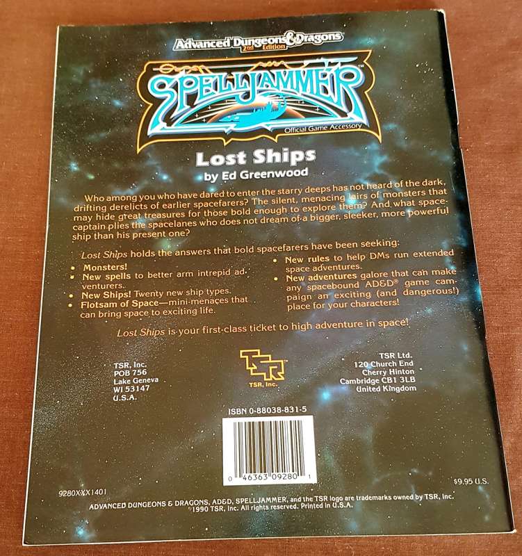 Advanced Dungeons & Dragons Spelljammer Lost Ships