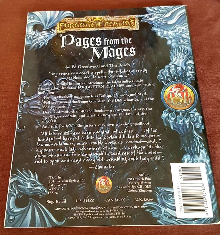 Forgotten Realms Pages from the Mages Advanced Dungeons & Dragons