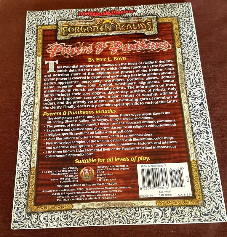 Powers & Pantheons Forgotten Realms Dungeons & Dragons