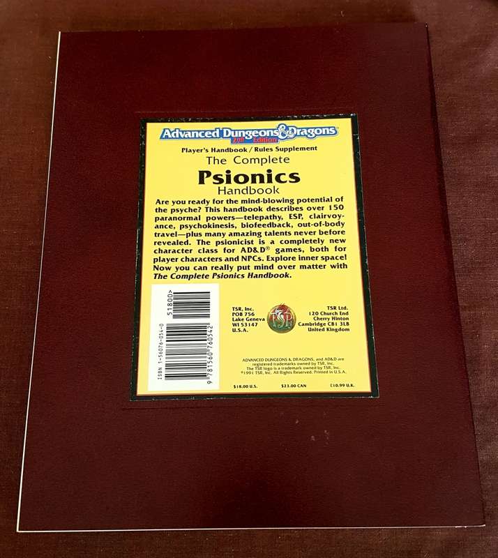 Dungeons and Dragons The Complete Psionics Handbook