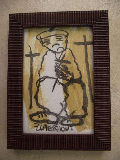 Cutest Claerhout!!!!  Man between crosses,  Authenticated