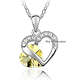 ROMANTIC CRYSTAL HEART NECKLACE WITH CHAIN