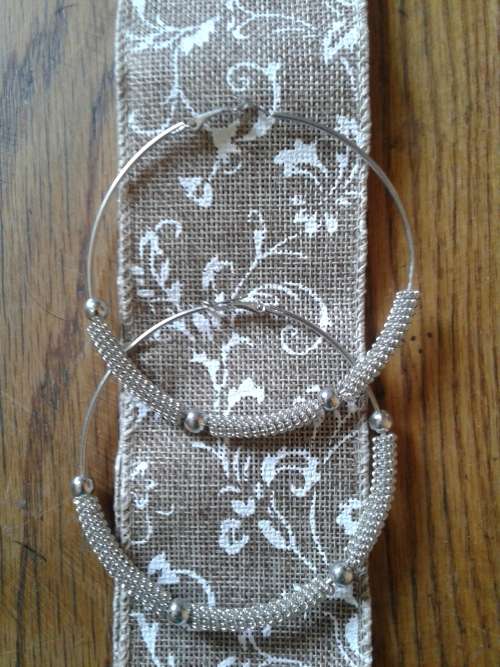 FASHION VINTAGE LARGE HOOPS SILVER PLATED