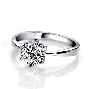 18 K GP RING WITH CZ CRYSTAL SIZE 8