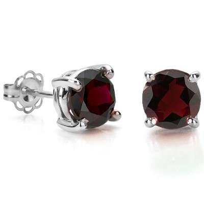 SPECTACULAR 1.0 CTS GENUINE PERSIAN RED GARNET EAR RINGS