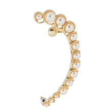 LADY'S PERSONALITY CRESCENT PEARL CUFF EARRING MADE OF ALLOY AND IMITATION PEARLS