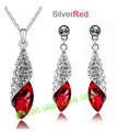 AUSTRALIAN CZ CRYSTALS PENDANT WITH MATCHING EAR RINGS