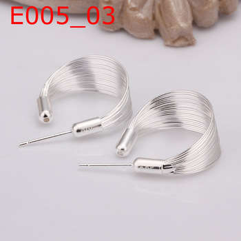 925 STERLING SILVER WIRE EAR RINGS