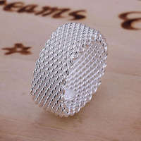 925 STERLING SILVER WEB RINGS SIZE 8