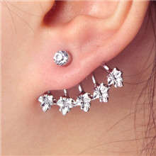 HOT SELLING RETRO STYLE LEAVES WITH RHINESTONE EAR RING ONLY ONE