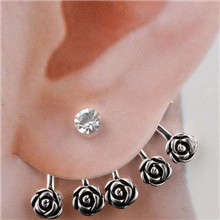 HOT SELLING RETRO STYLE ROSE WITH RHINESTONE EAR RING ONLY ONE
