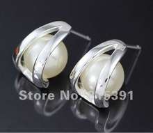 925 SILVER PL FAUX PEARL  EAR RINGS