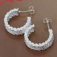 925 STERLING SILVER PL HOOPED EAR RINGS!!!!!!