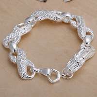925 STERLING SILVER PL DRAGON CHAIN BRACELET