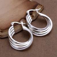925 STERLING SILVER PL HOOPED EAR RINGS!!!!!!
