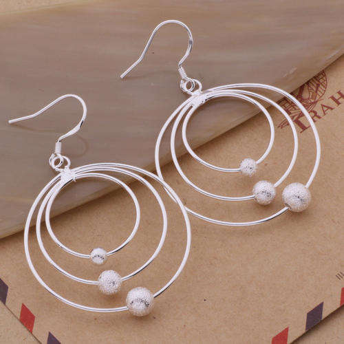 925 STERLING SILVER PL HOOPED EAR RINGS!!!!!!